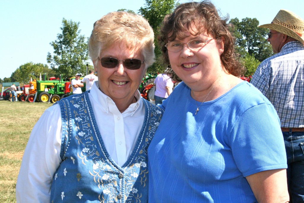 Joyce with Donna Turpin, one of the originators of the Cowboy Church event.