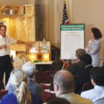 lectric co-ops across the country have been preaching and teaching energy efficiency for years. Bob Dickey, manager of marketing and economic development for Eastern Illini Electric Cooperative took his “sermon” to congressional staffers on Capitol Hill using the co-op’s energy wall. The 18 foot-long energy wall uses compressed air flowing through the display to demonstrate potential energy losses that could easily be plugged with proper caulking, insulation and various sealants. Co-op officials gave policymakers an opportunity to experience the same energy-efficiency messages more than 300,000 co-op consumer-members in the nation’s heartland have been able to share. “We know we can reduce the energy costs on the vast majority of homes by 20 to 40 percent,” says Dickey. “Many homes were built decades ago and they leak like sieves.”
Source: Kevin Bernson