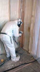 For basement walls and rim joist the best choice is closed cell spray foam applied directly to the foundation walls. 