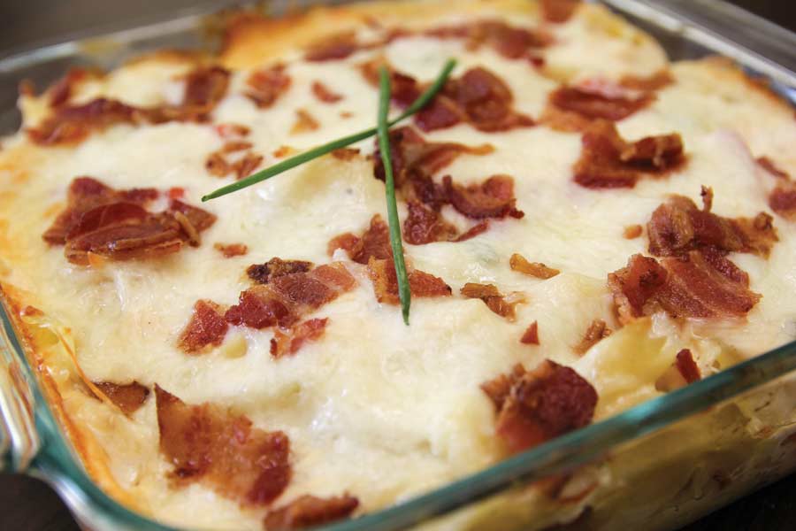 Crock Pot Chicken Bacon Ranch Pizza Casserole - Beyer Eats and Drinks