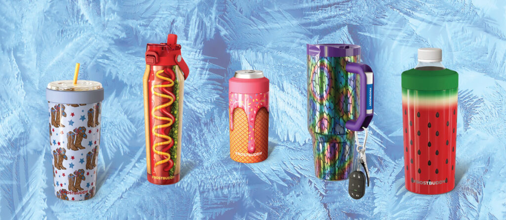 Colorful thermoses with fun designs