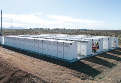 A large battery storage facility in Arizona