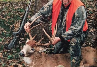 This huge buck was taken as the hunter moved silently along the Mississippi River. (Photo by Spencer Dietrich)