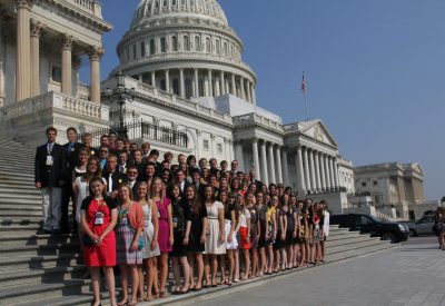 In June 75 of Illinois’ best and brightest young people met with Rep. John Shimkus and other congressmen from Illinois while in Washington, D.C. on a leadership building trip sponsored by the Illinois telephone and electric cooperatives.