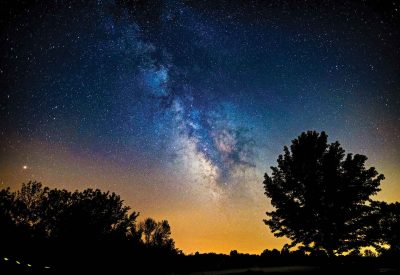 The Milky Way captured at Middle Fork River Forest Preserve.
PHOTO COURTESY OF CHAMPAIGN COUNTY FOREST PRESERVES, BY KEVIN RAILSBACK