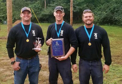 The winners of the Best Overall Team consisted of apprentice linemen (l-r) Adam Shenaut, Mitch Behrends and Jack Ross.