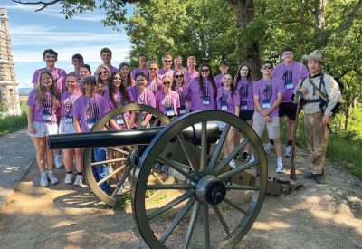 Before arriving in Washington, D.C., Illinois Youth Tour students visit Gettysburg, where they learn about the pivotal Civil War battle.