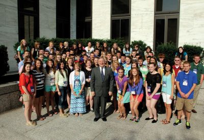Future leaders representing electric and telephone co-ops from across Illinois met with Senator Dick Durbin on June 20 as part of the 2013 Youth to Washington Tour. They were also honored to meet with Representatives John Shimkus, Rodney Davis, Aaron Schock, Adam Kinzinger, William Enyart and Cheri Bustos.